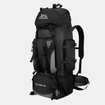 90L Udendørs Rygsæk til Vandring & Camping Tasker Tech Butik Sort