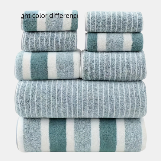 Blødt Håndklædesæt i Koralfleece – 8-delt Badelinned Towel Tech Butik