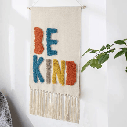 Abstrakt Quiltet Vægophæng Kunstnerisk Tekstil Vægkunst til Moderne Hjem Vægtepper Tech Butik G