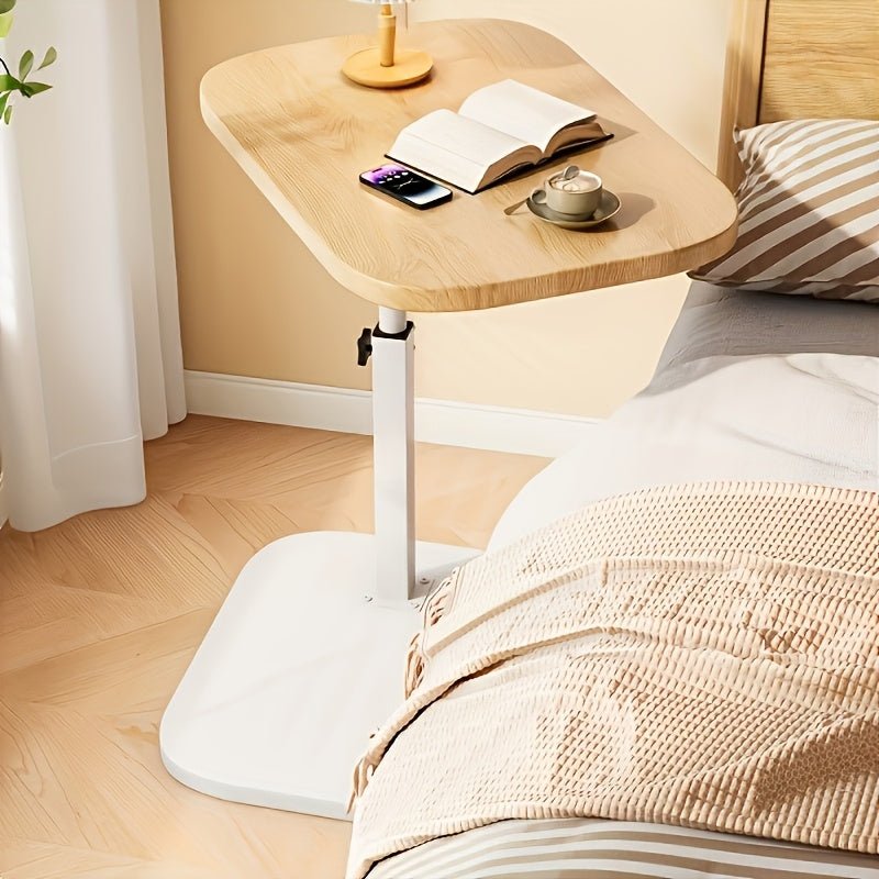 Justerbart Træ Sidebord – Slank Metalramme til Soveværelse & Stue Home Accessories Tech Butik