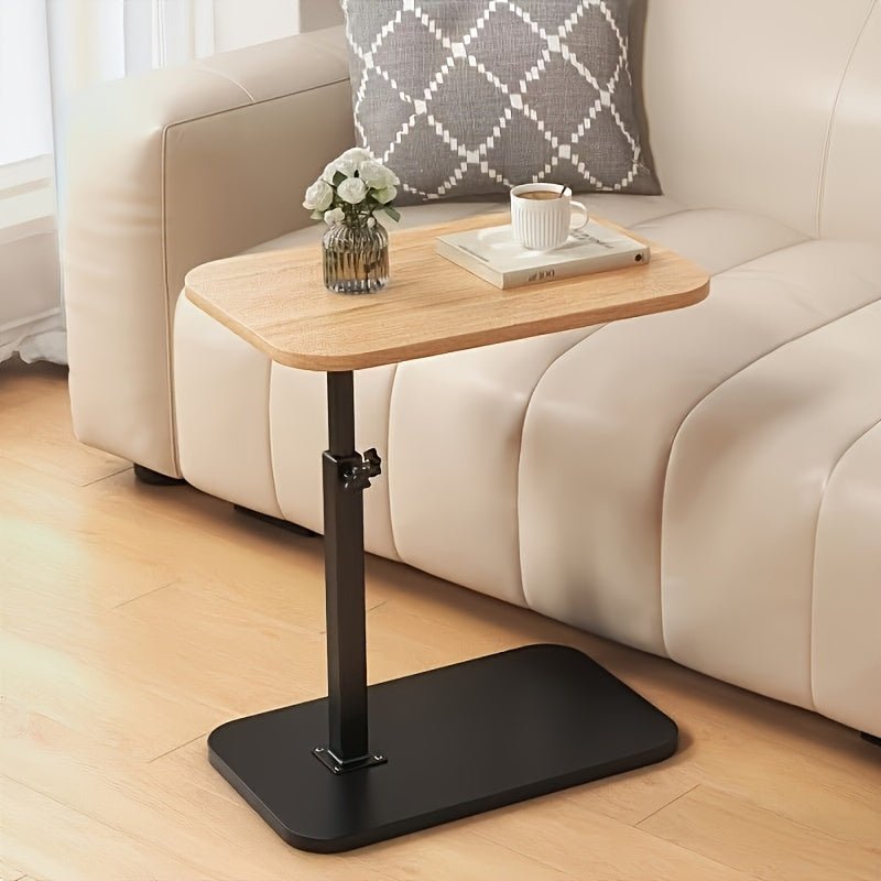 Justerbart Træ Sidebord – Slank Metalramme til Soveværelse & Stue Home Accessories Tech Butik