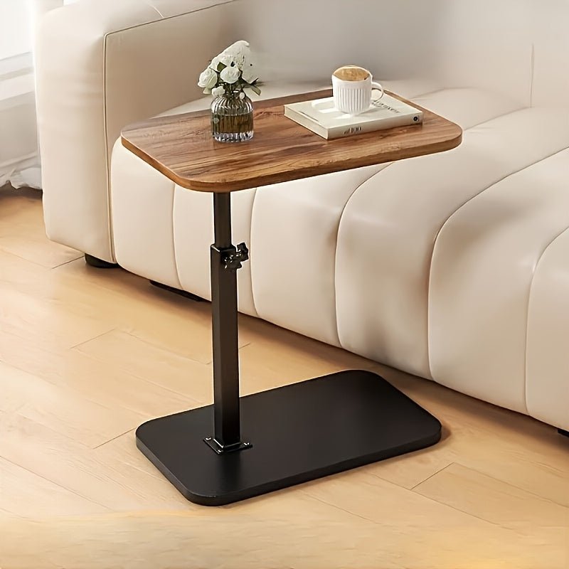 Justerbart Træ Sidebord – Slank Metalramme til Soveværelse & Stue Home Accessories Tech Butik