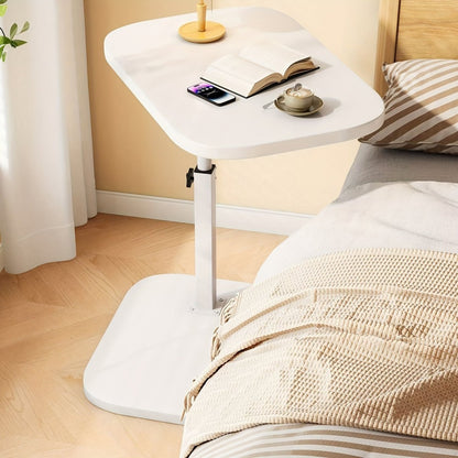 Justerbart Træ Sidebord – Slank Metalramme til Soveværelse & Stue Home Accessories Tech Butik