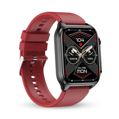 Alt-i-en Vandtæt Sundheds-Smartwatch – 24/7 Vitalovervågning & Smarte Notifikationer Tech Butik Dyb rød