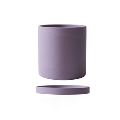 Farverig håndlavet keramisk plantekasse til stilfuld boligindretning Pots & Planters Tech Butik Violet S