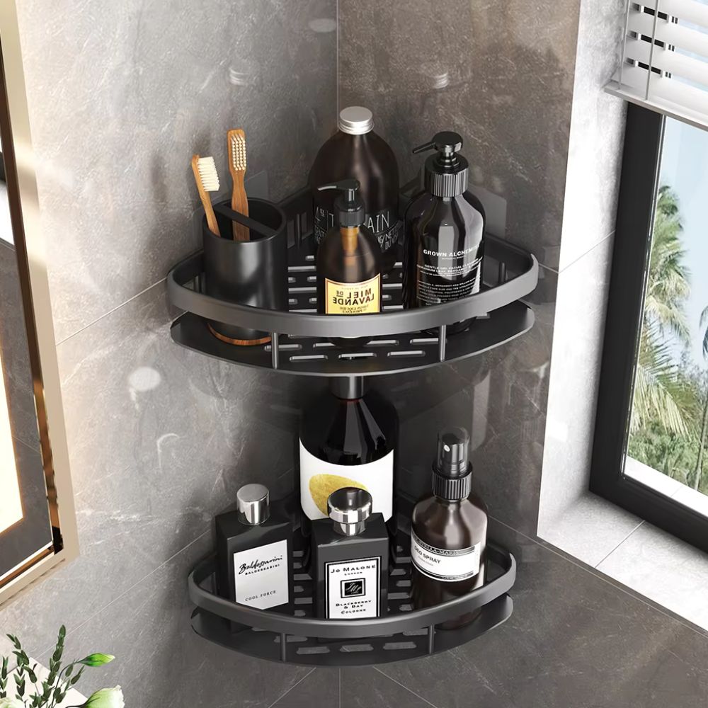 Stilfuld Buet Brusekurv – Pladsbesparende Badeværelsesorganizer med Moderne Design Bath Organizers Tech Butik