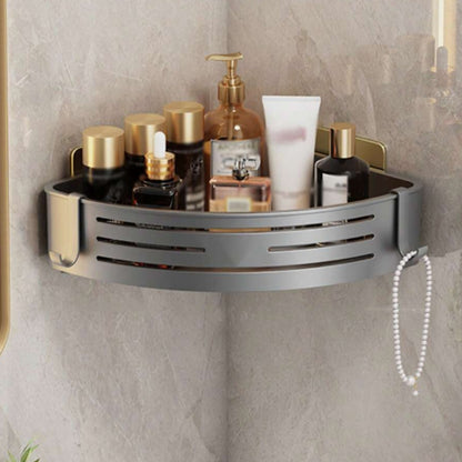 Aluminium Hjørne Badeværelsesstander – Holdbar og Pladsbesparende Organizer til Dine Badeværelsesartikler Bath Organizers Tech Butik Uden Pole Lys sølv