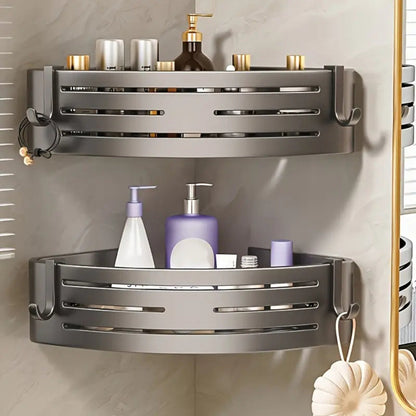 Aluminium Hjørne Badeværelsesstander – Holdbar og Pladsbesparende Organizer til Dine Badeværelsesartikler Bath Organizers Tech Butik