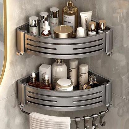 Aluminium Hjørne Badeværelsesstander – Holdbar og Pladsbesparende Organizer til Dine Badeværelsesartikler Bath Organizers Tech Butik