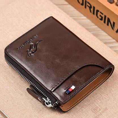 Herre Anti-tyveri Læderpung – Stilfuld & Sikker Herrepunge Tech Butik Mørkebrun