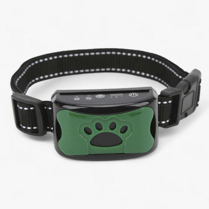 Hundehalsbånd mod Gøen – Human Træning med Lyd og Vibration Bark Control Halsbånd Tech Butik Grøn