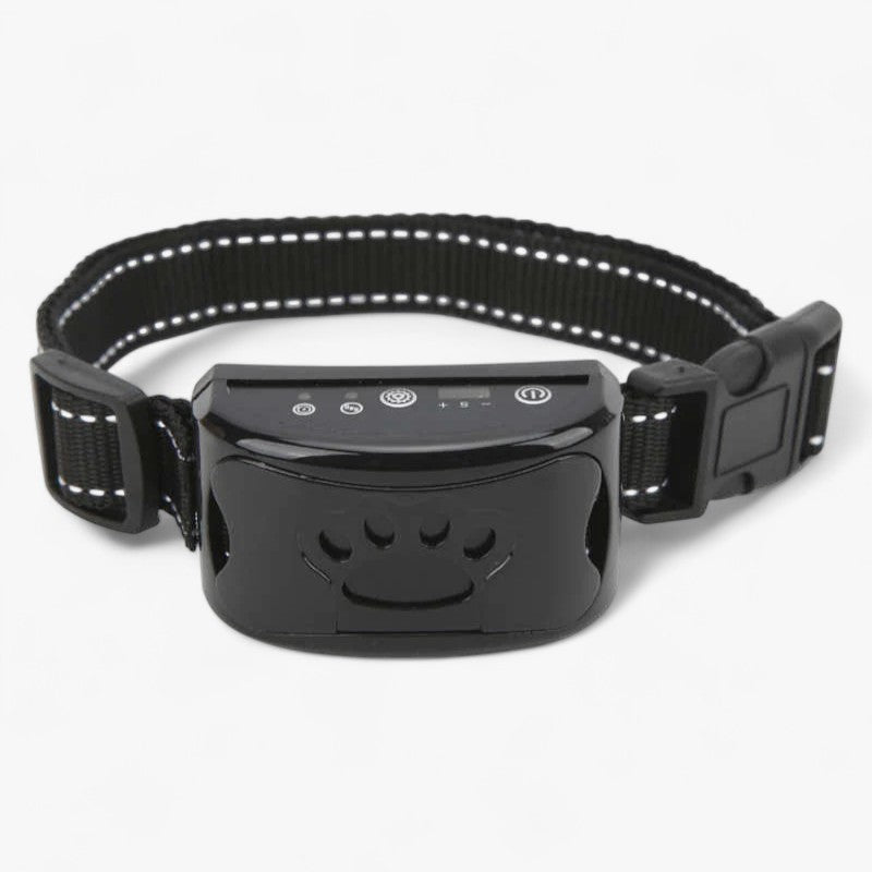 Hundehalsbånd mod Gøen – Human Træning med Lyd og Vibration Bark Control Halsbånd Tech Butik Sort