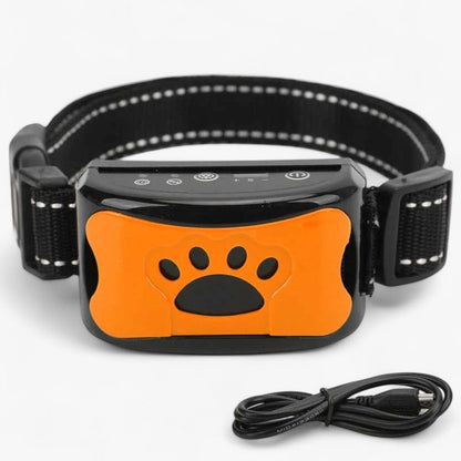 Hundehalsbånd mod Gøen – Human Træning med Lyd og Vibration Bark Control Halsbånd Tech Butik Orange
