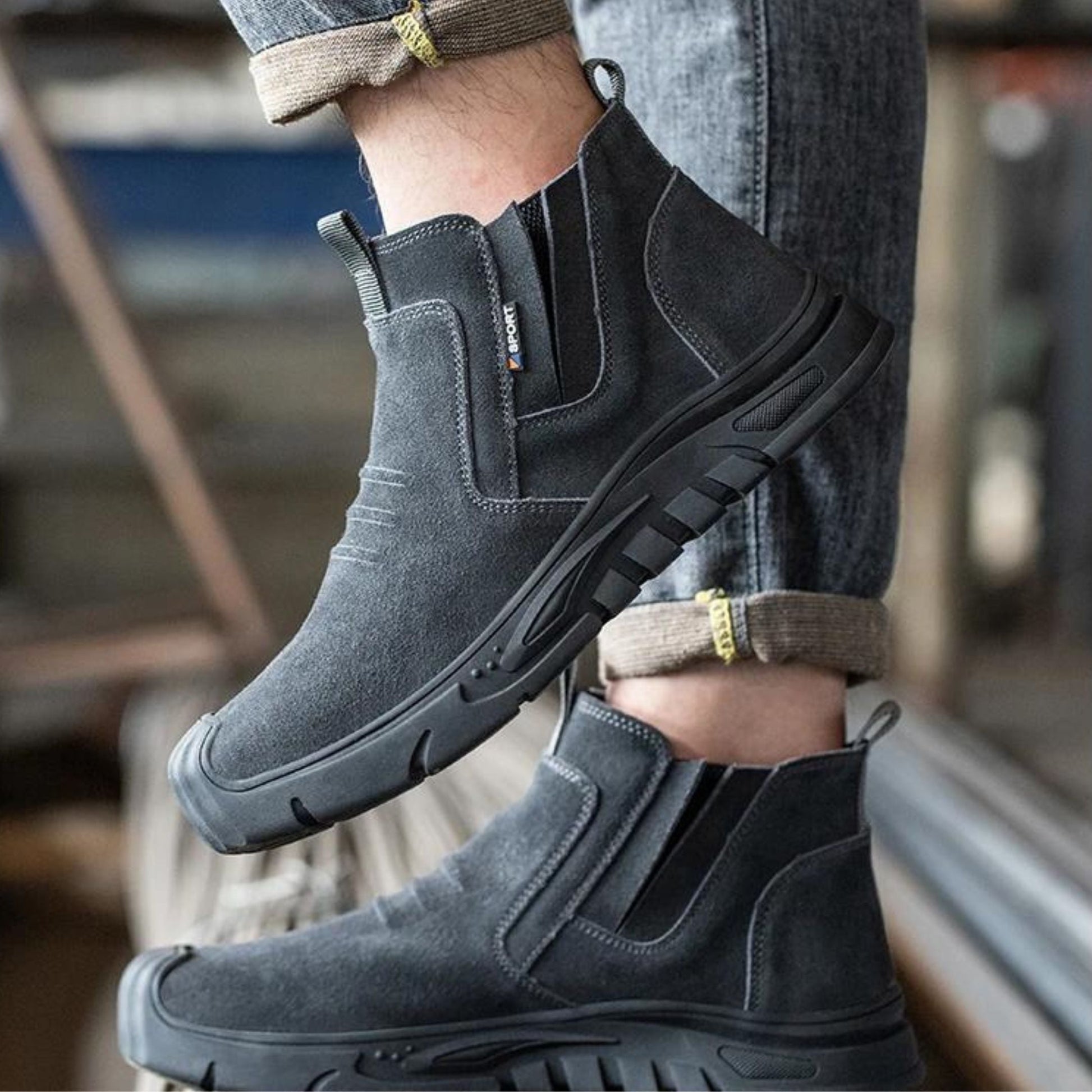 Sikkerhedsarbejdsstøvler med Ståltå – Robuste og Pålidelige Sikkerhedssko Tech Butik Sort 36