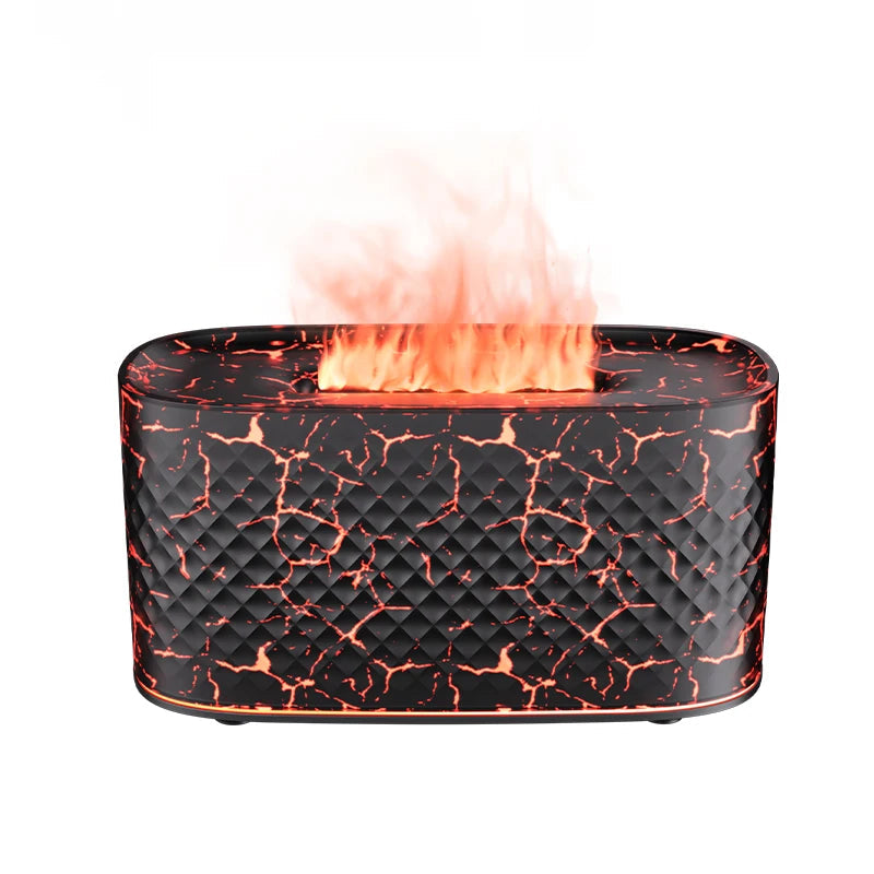 LED Flamme Aroma Diffuser Luftfugter med Æterisk Olie Kapacitet for Afslappende Hjemmeatmosfære Luftrensere Tech Butik Blandet Farve