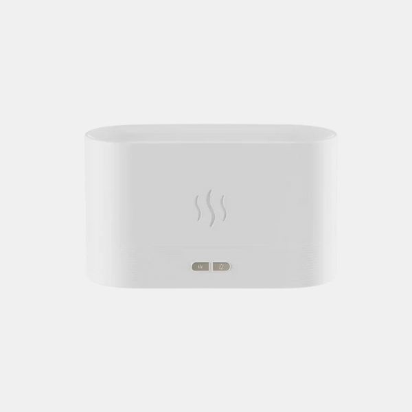 Aroma Luftfugter med LED Flammeeffekt og Ultralyds Aromaterapi Kompakt Luftdiffuser til Soveværelse og Kontor Luftfugtere Tech Butik