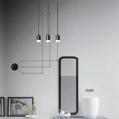 Art DIY Lang Linje Minimalistisk Væglampe LED Hængende Lampe Hængelamper Tech Butik