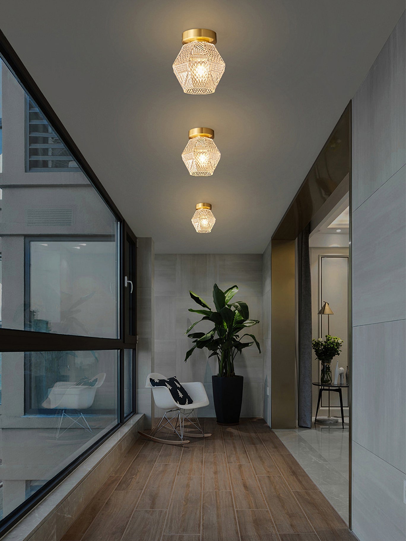 Moderne loftlampe med diamantmønster til elegante interiører Loftslampe Tech Butik