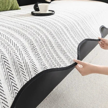 Sofabetræk med Sildebensmønster – Elegant Beskyttelsesovertræk til et Raffineret Hjemmelook Sofa Covers Tech Butik