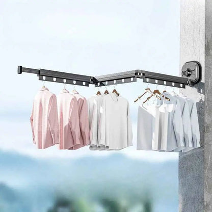 Sammenklappelig vægmonteret tøjbøjle – Pladsbesparende vasketøjsløsning Home Tech Butik