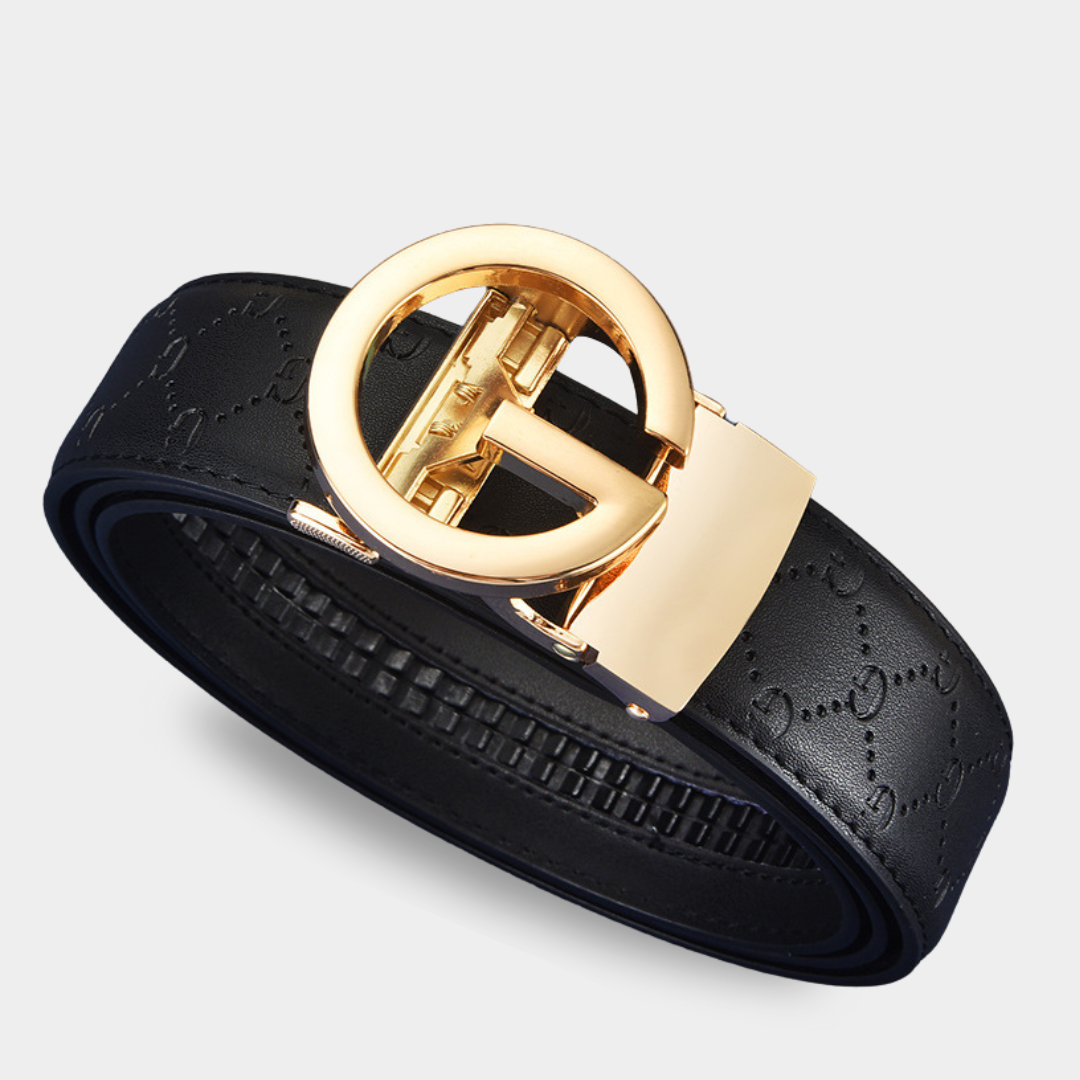 Automatisk Læderbælte – Nemt Stilfuldt og Perfekt Fit Kvinders bælter Tech Butik Prestige Guld Metal Sort