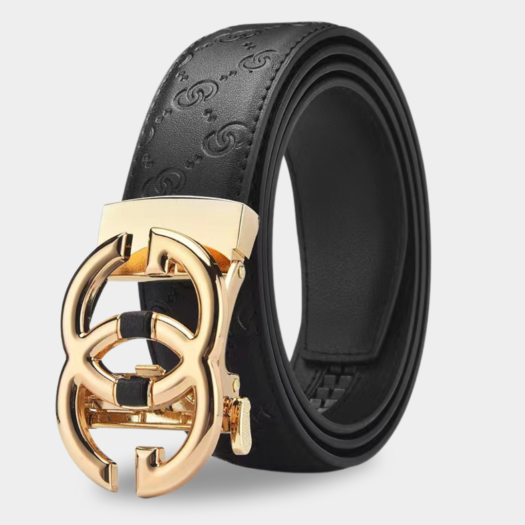 Automatisk Læderbælte – Nemt Stilfuldt og Perfekt Fit Kvinders bælter Tech Butik Ikonisk Guld Metal Sort