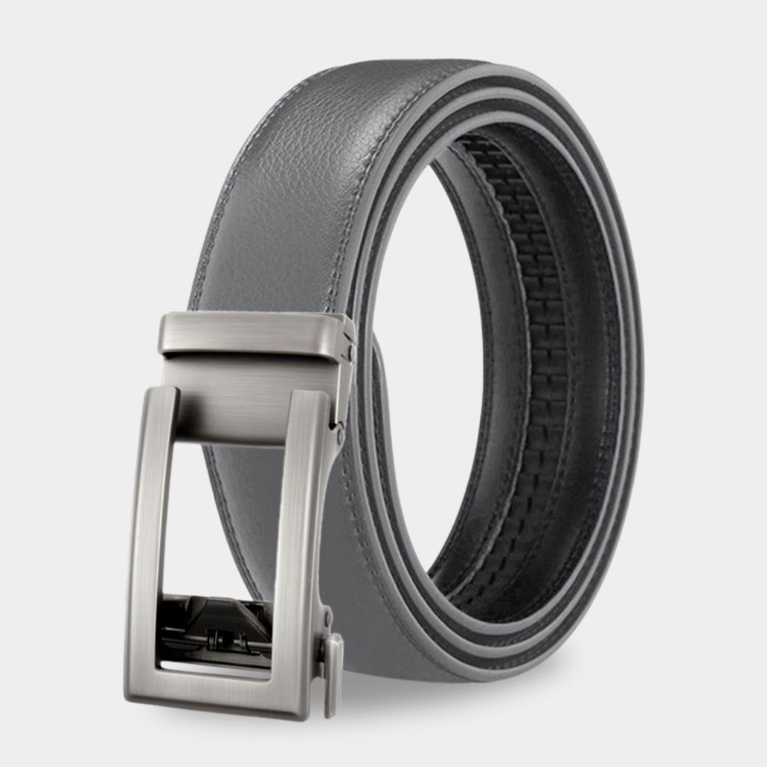 Automatisk Læderbælte – Nemt Stilfuldt og Perfekt Fit Kvinders bælter Tech Butik Elegant Sølv Metal Grå (kun for Elegant)