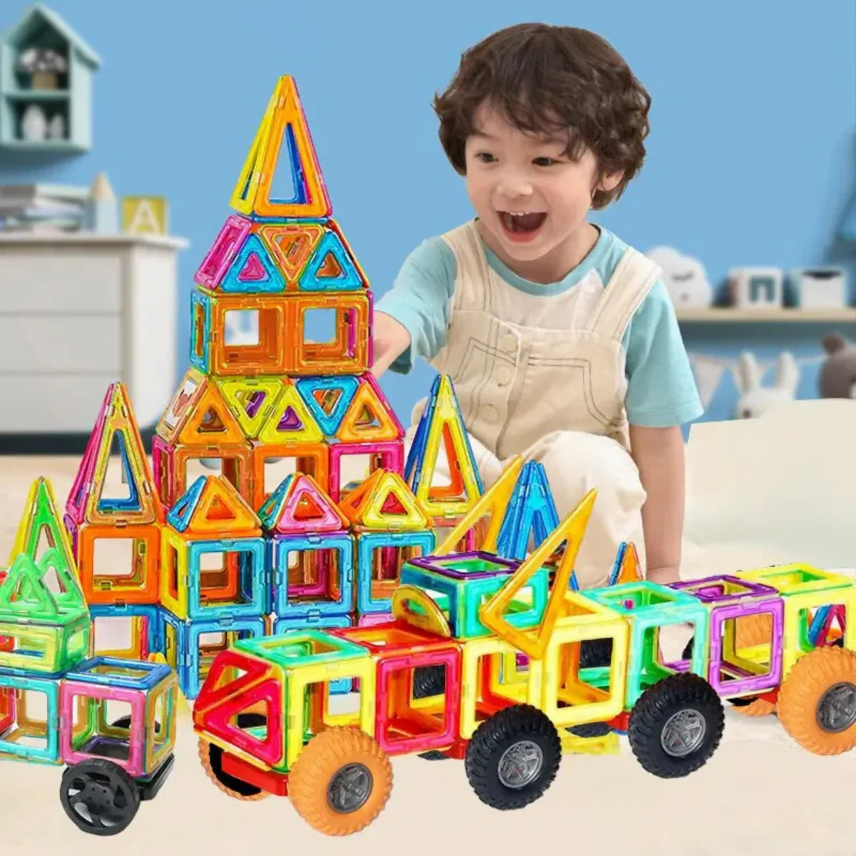 Magnetiske byggeklodser – Kreativ leg, Læring og Konstruktion for Børn Magnet Toys Tech Butik