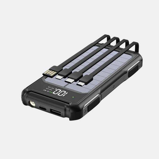 Bærbar Powerbank med LED-display & hurtigopladningskabel Powerbanks Tech Butik Anthrazit