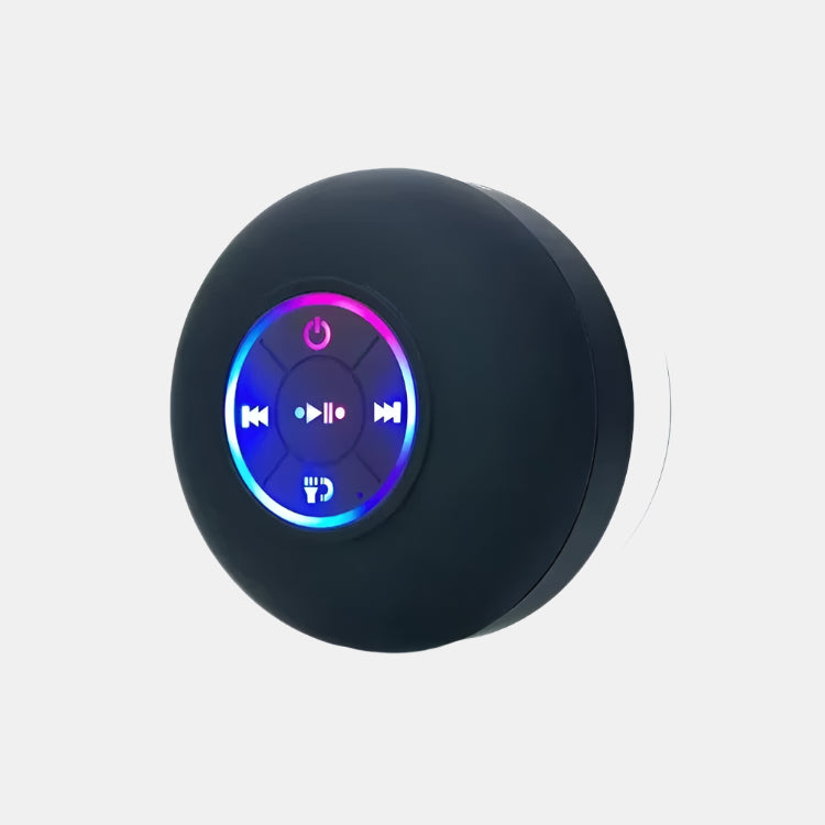 Bærbar Vandtæt LED Bluetooth Højttaler med Farverige Lys Gadgets Tech Butik Sort