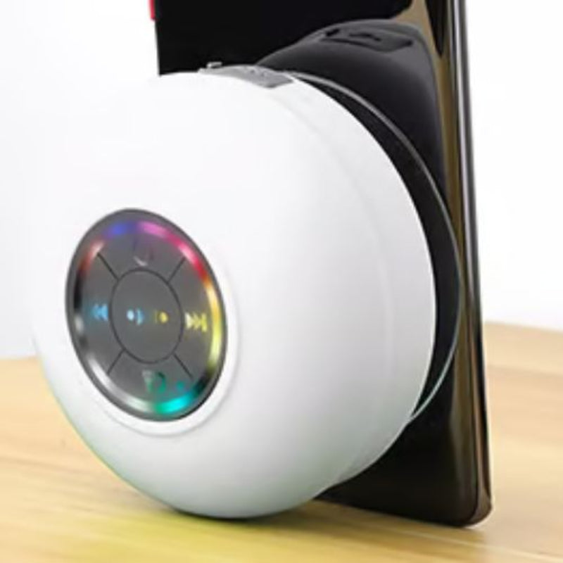 Bærbar Vandtæt LED Bluetooth Højttaler med Farverige Lys Gadgets Tech Butik Hvid