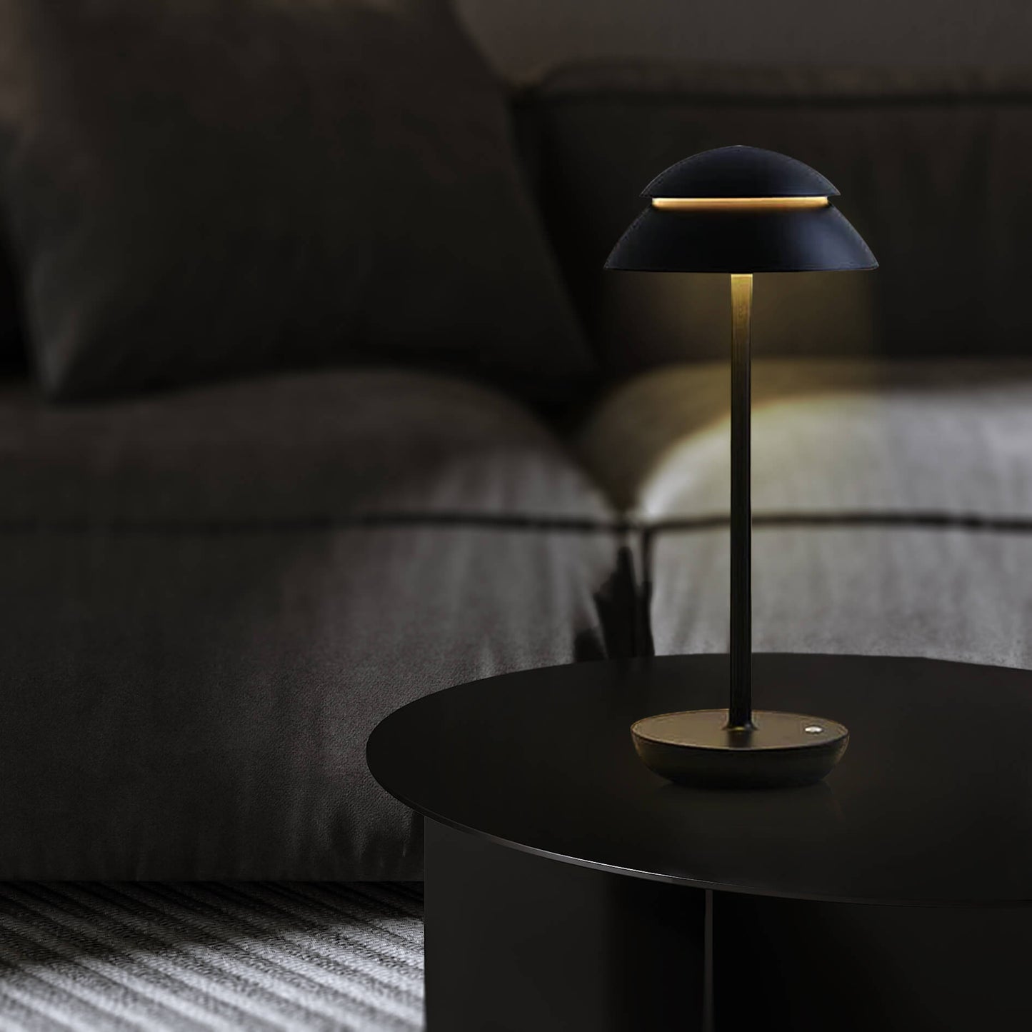 Bærbar Bordlampe Uden Ledning til Indendørs og Udendørs Brug 34cm bordlampe Tech Butik Sort