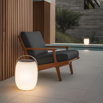 Bærbar Solcellelampe med LED til Terrasse og Havehygge Udendørs lys Tech Butik
