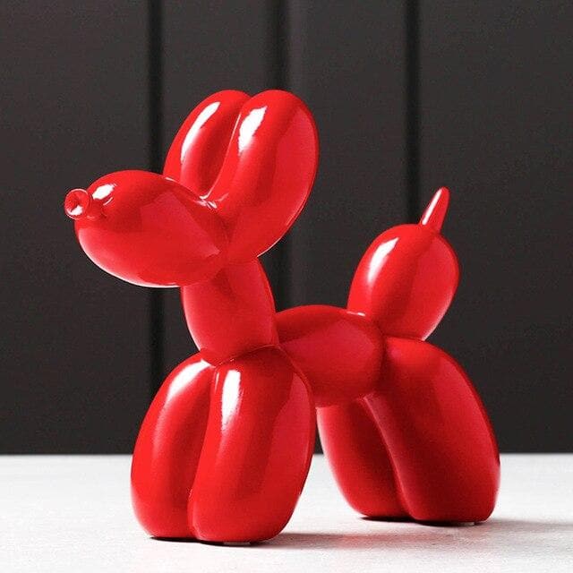 Finurlig ballonhunde skulptur til legesyge boligindretning Home & Garden Tech Butik Rød