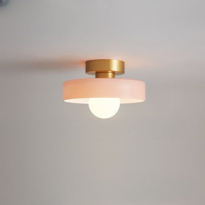 Bauhaus Loftlampe i Elegant Design – LED Belysning til Soveværelse og Stue Belysning Tech Butik Guld/Rosa