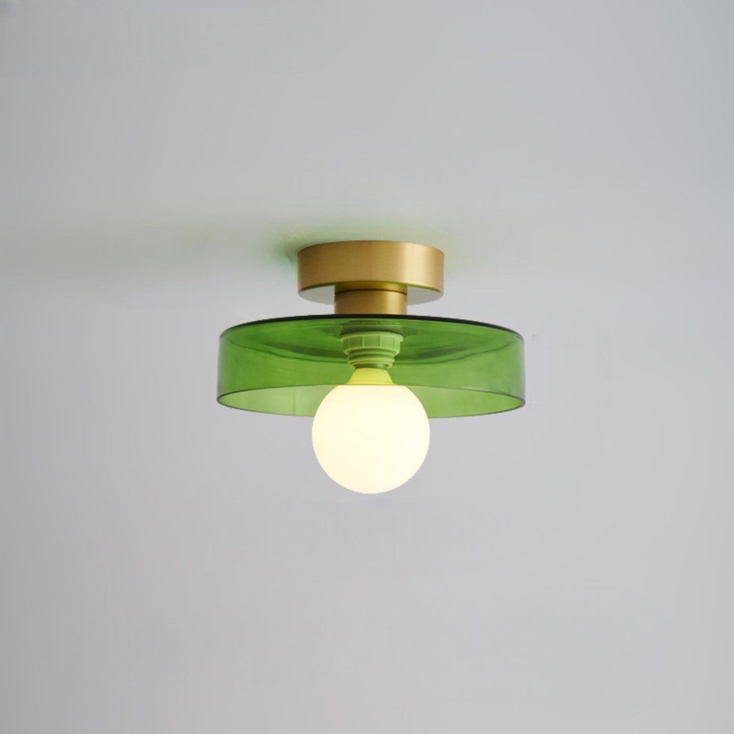 Bauhaus Loftlampe i Elegant Design – LED Belysning til Soveværelse og Stue Belysning Tech Butik Guld/grøn
