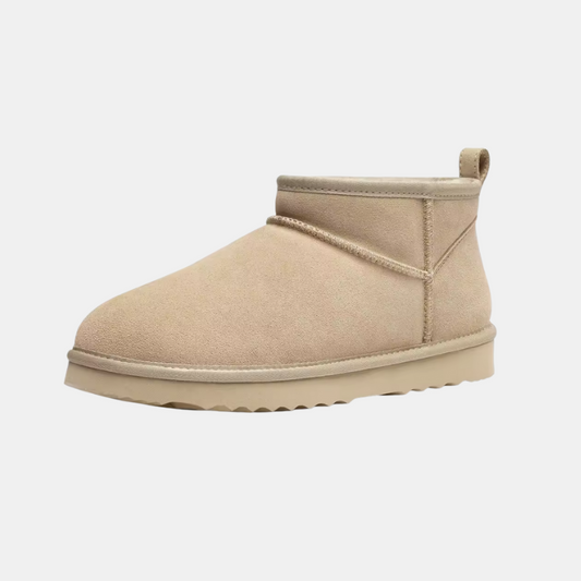 Beige Vinterstøvler til Damer med Pelsfoder - Stilfulde Ankelstøvler med Plateau for Varme og Komfort Kvinders Støvler Tech Butik Beige 36
