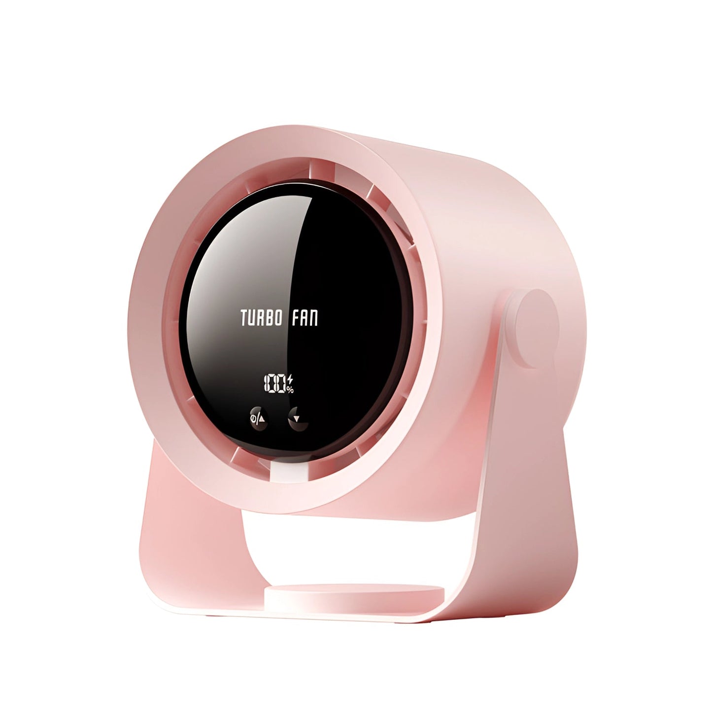 Bladløst Turboventilator med LED-Display – Stille og Effektiv Køling til Hjemmet Vifter Tech Butik Lyserød Batteriversion