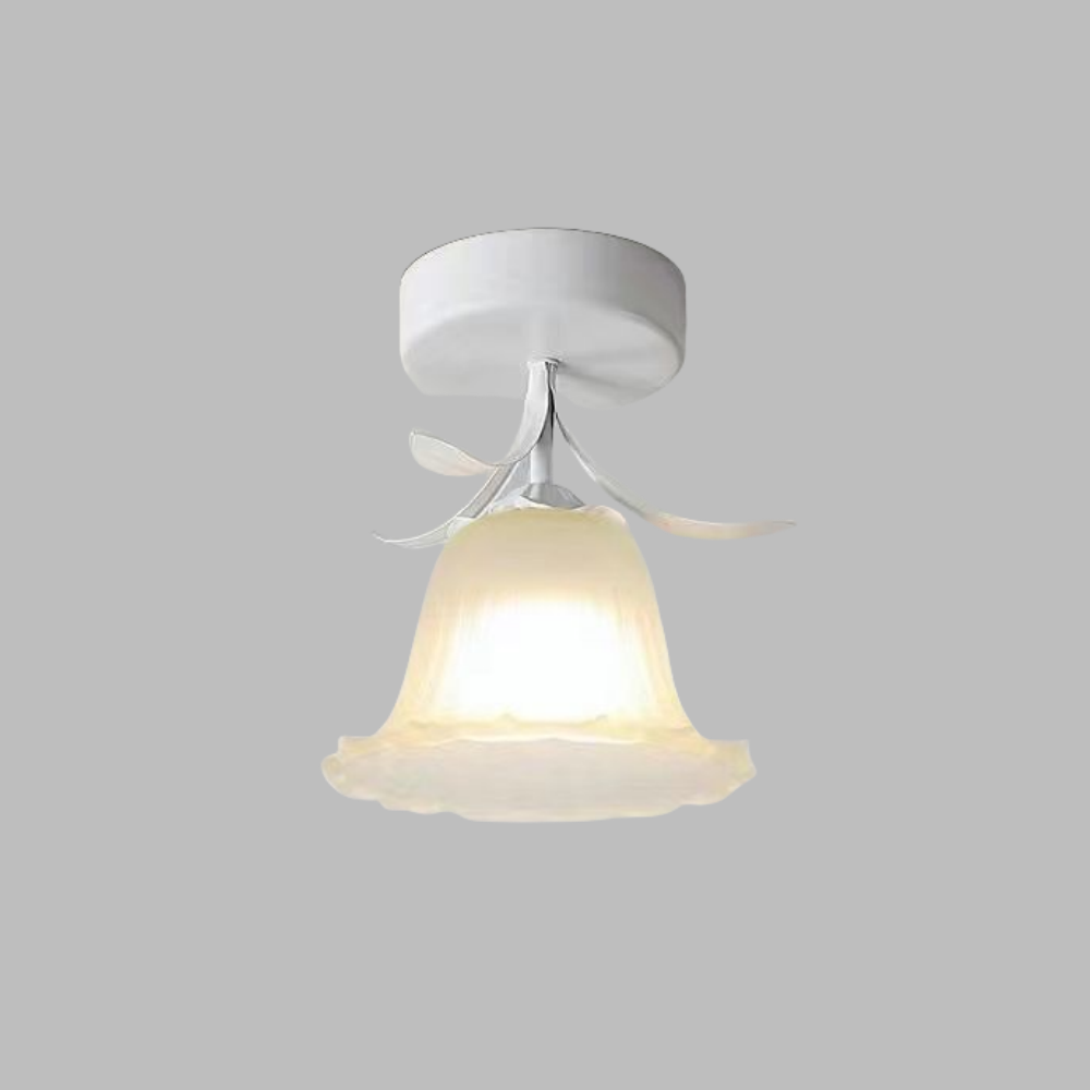 Loftlampe med Blomsterdesign – Stilfuldt Glasarmatur Belysning Tech Butik