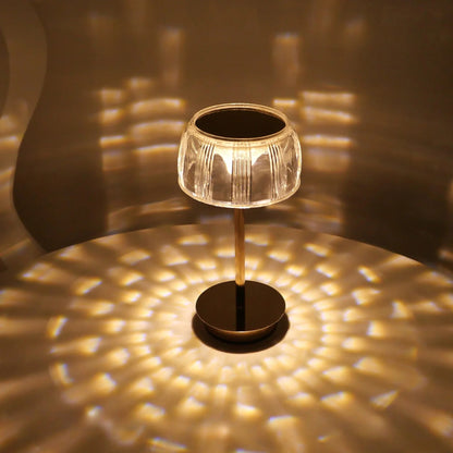 Bordlampe Uden Ledning - Elegant Genopladelig Krystal Bordlampe i Guld Lamper Tech Butik