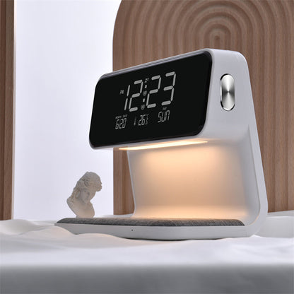 3-i-1 Natbordslampe – Trådløs Oplader, LCD Vækkeur & Touch LED Belysning Tech Butik