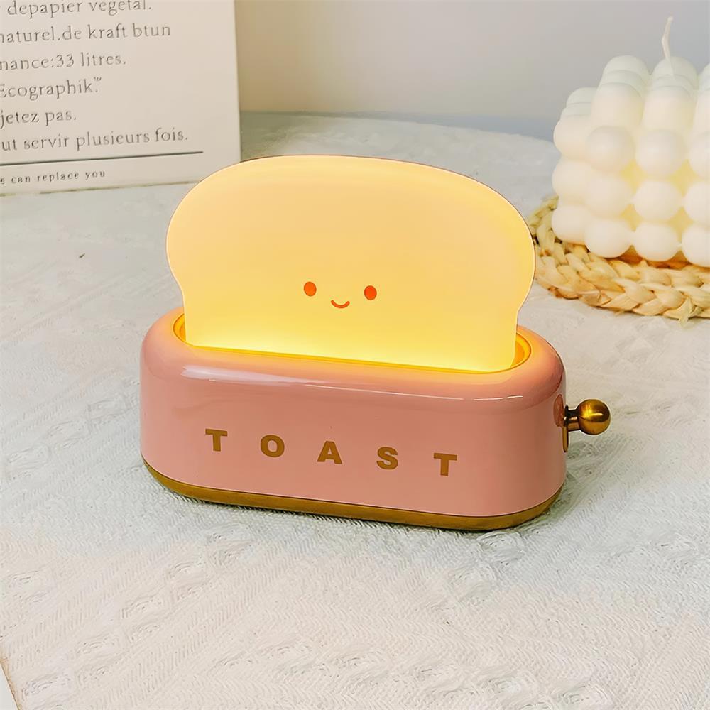 Brødrister Stil Dekorativ LED Bordlampe Børnelamper Tech Butik Lyserød