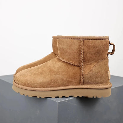 Brune Ankelstøvler Dame med Varm Pelsforing – Ultra Mini Platform Støvler Kvinders Støvler Tech Butik