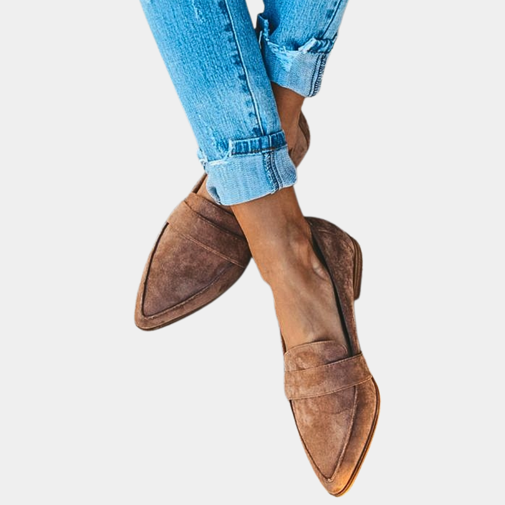 Elegante Dame Loafers – Let Stil og Komfort Loafer Tech Butik Khaki 35