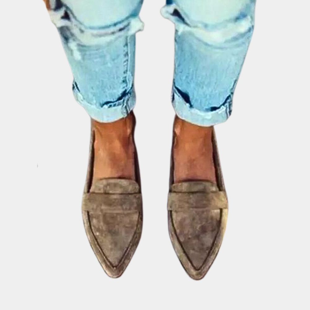 Elegante Dame Loafers – Let Stil og Komfort Loafer Tech Butik Mørkebrun 35