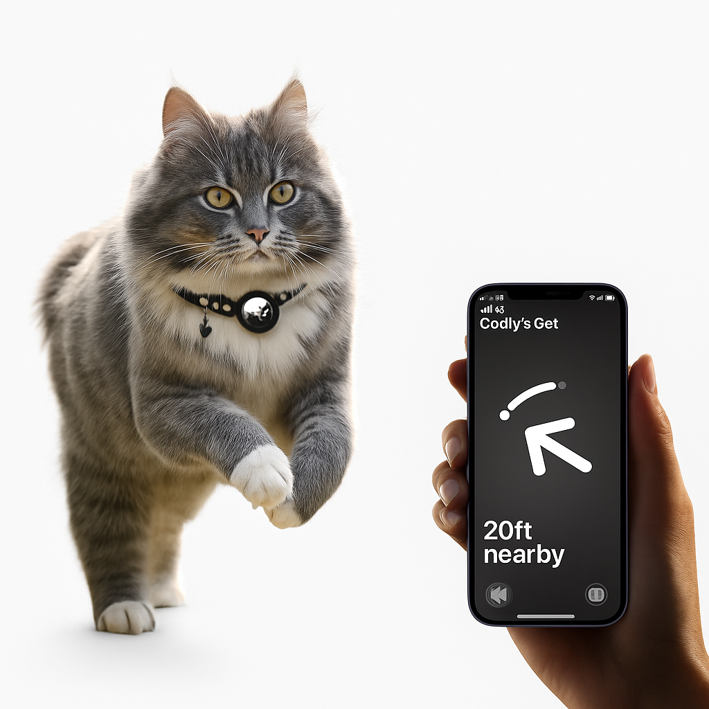 Smart GPS-sporingshalsbånd til kat – Sikkerhedsdesign med Hurtigudløser og Reflekterende Natsynlighed GPS Collars Tech Butik