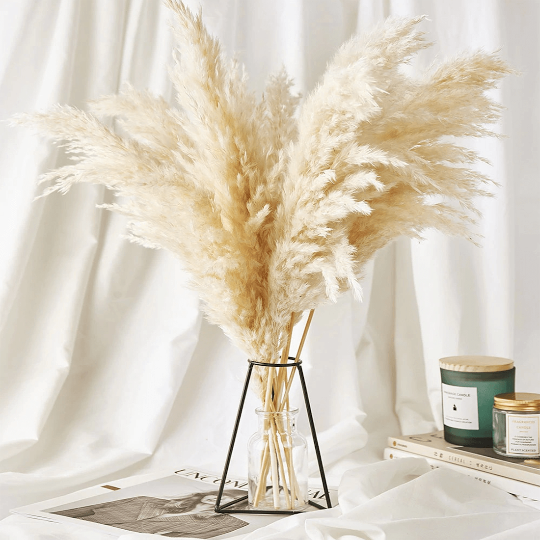 Naturlig Tørret Pampas-Buket – Blød, Elegant Dekoration til Hjemmet Dried Flowers Tech Butik