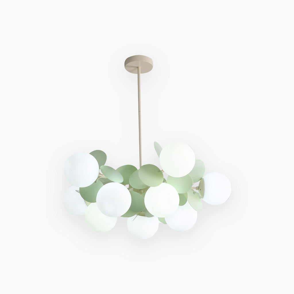 Moderne Kunstnerisk Opal Lysekrone Pendellampe – Forvandl Dit Rum til et Nutidigt Kunstunivers Chandeliers Tech Butik Grøn 10 Lys: Shade Dia67cm*H26.5cm/Dia26.38" x H10.43"
