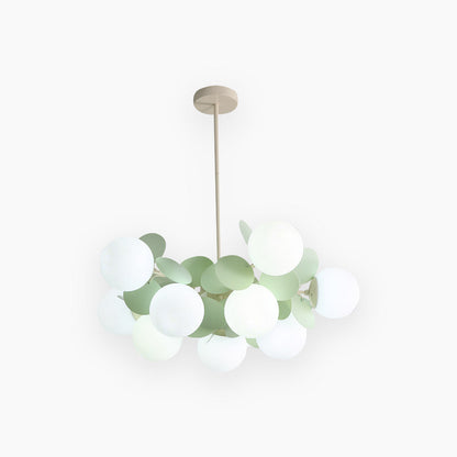 Moderne Kunstnerisk Opal Lysekrone Pendellampe – Forvandl Dit Rum til et Nutidigt Kunstunivers Chandeliers Tech Butik Grøn 10 Lys: Shade Dia67cm*H26.5cm/Dia26.38" x H10.43"