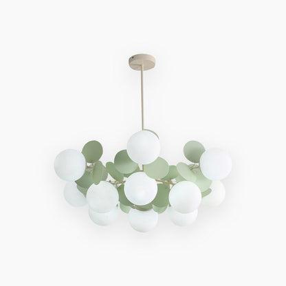 Moderne Kunstnerisk Opal Lysekrone Pendellampe – Forvandl Dit Rum til et Nutidigt Kunstunivers Chandeliers Tech Butik Grøn 12 Lys: Shade Dia75cm*H30cm/Dia29.53" x H11.81"